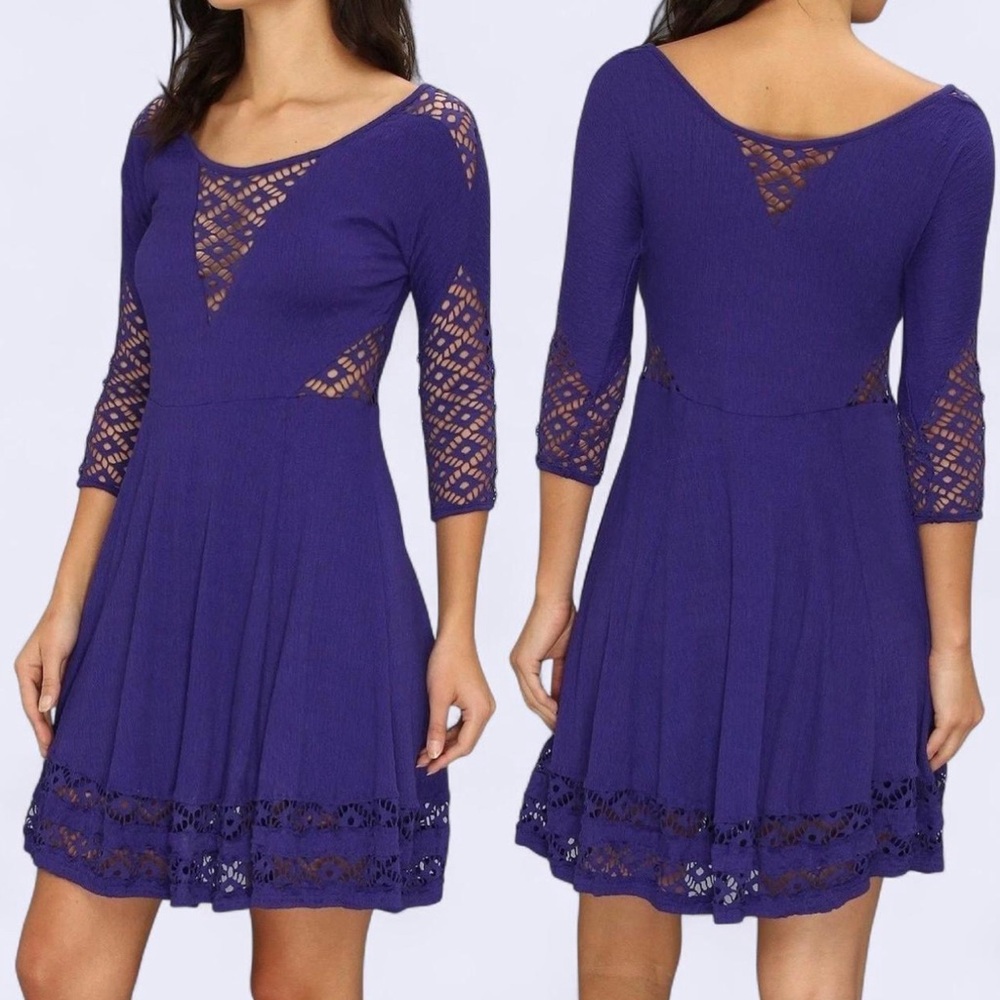 FP Elegant Purple Lace Dress